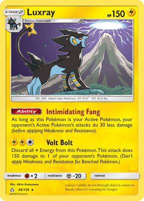Luxray card from SM - Ultra Prism