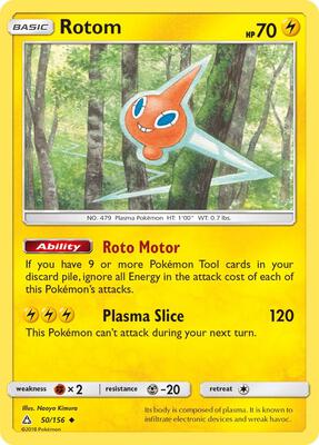 Rotom card from SM - Ultra Prism