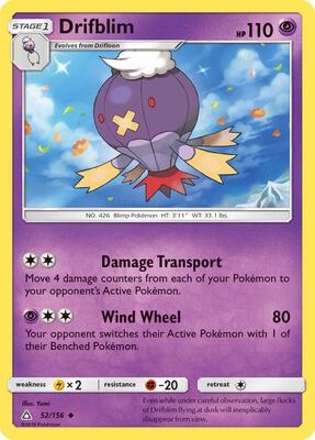 Drifblim card from SM - Ultra Prism