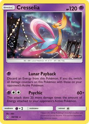 Cresselia card from SM - Ultra Prism