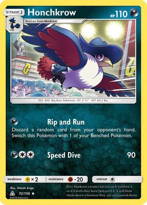 Honchkrow card from SM - Ultra Prism