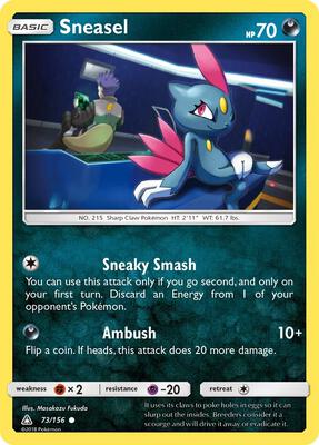 Sneasel card from SM - Ultra Prism