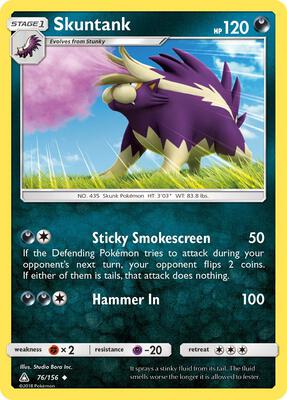 Skuntank card from SM - Ultra Prism
