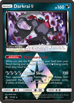 Darkrai Prism Star card from SM - Ultra Prism