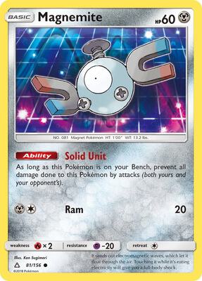 Magnemite (81) card from SM - Ultra Prism