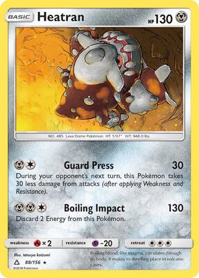 Heatran card from SM - Ultra Prism