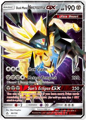 Dusk Mane Necrozma GX card from SM - Ultra Prism