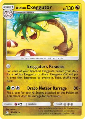 Alolan Exeggutor card from SM - Ultra Prism
