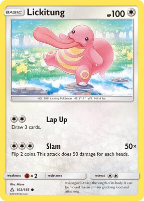 Lickitung card from SM - Ultra Prism