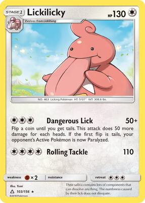 Lickilicky card from SM - Ultra Prism