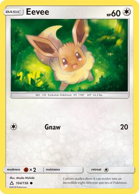 Eevee (104) card from SM - Ultra Prism