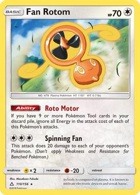 Fan Rotom card from SM - Ultra Prism