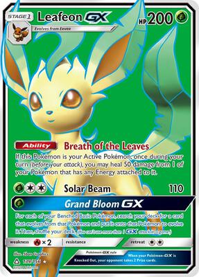 Leafeon GX (Full Art) card from SM - Ultra Prism