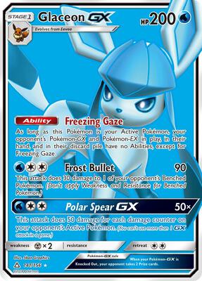 Glaceon GX (Full Art) card from SM - Ultra Prism
