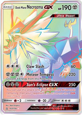 Dusk Mane Necrozma GX (Secret Rare) card from SM - Ultra Prism