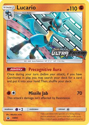 Lucario - SM95 (Prerelease) card from SM Promos