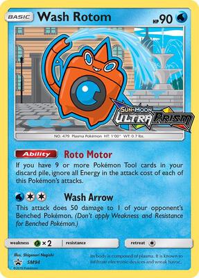 Wash Rotom - SM94 (Prerelease) card from SM Promos