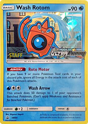 Wash Rotom - SM94 (Prerelease) [Staff] card from SM Promos