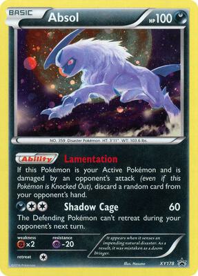 Absol - XY178 card from XY Promos