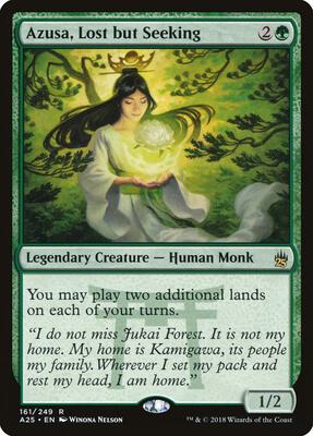 Azusa, Lost but Seeking card from Masters 25