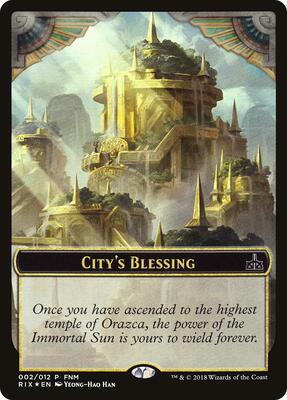 City's Blessing // Elemental Double-Sided Token card from FNM Promos