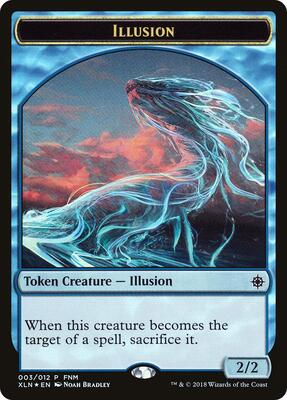 Illusion // Saproling Double-Sided Token card from FNM Promos