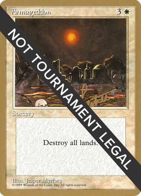 Armageddon - 1996 Bertrand Lestree (4ED) card from World Championship Decks