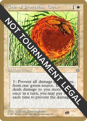 Circle of Protection: Green - 1996 Bertrand Lestree (ICE) (SB) card from World Championship Decks