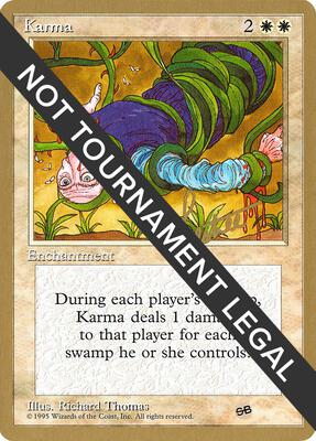 Karma - 1996 Bertrand Lestree (4ED) (SB) card from World Championship Decks