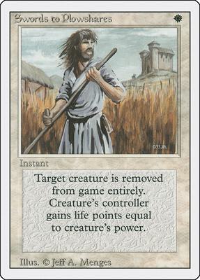 Swords to Plowshares card from Revised Edition