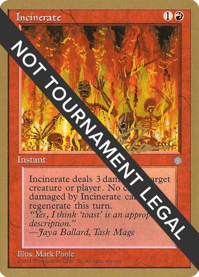 Incinerate - 1996 Eric Tam (ICE) card from World Championship Decks