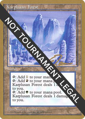 Karplusan Forest - 1996 Eric Tam (ICE) card from World Championship Decks