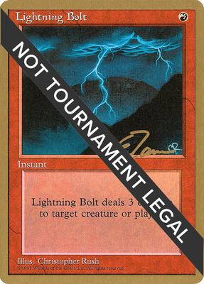 Lightning Bolt - 1996 Eric Tam (4ED) card from World Championship Decks