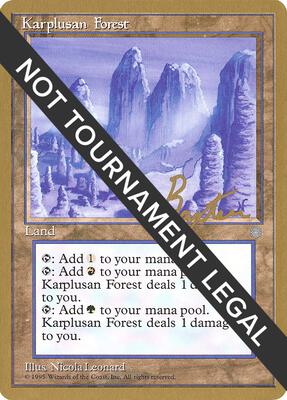 Karplusan Forest - 1996 George Baxter (ICE) card from World Championship Decks