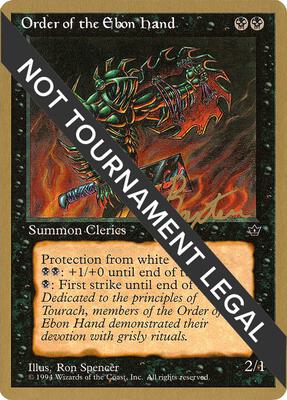 Order of the Ebon Hand (Spencer) - 1996 George Baxter (FEM) card from World Championship Decks