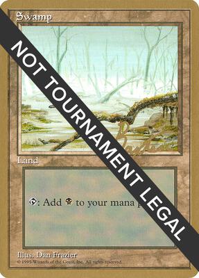 Swamp (A) - 1996 George Baxter (4ED) card from World Championship Decks