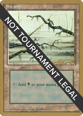 Swamp (C) - 1996 Leon Lindback (4ED) card from World Championship Decks