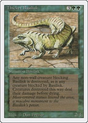Thicket Basilisk card from Revised Edition