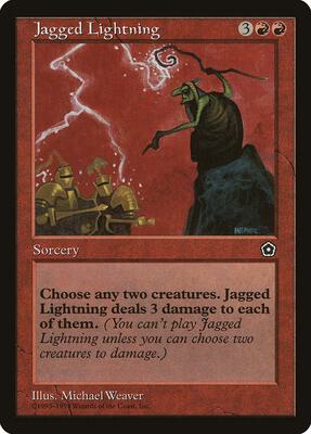 Jagged Lightning card from Portal Second Age