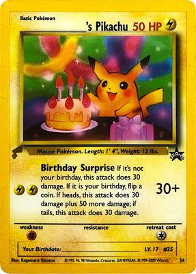 ______'s Pikachu card from Pikachu World Collection Promos