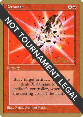 Detonate - 1996 Mark Justice (4ED) card from World Championship Decks