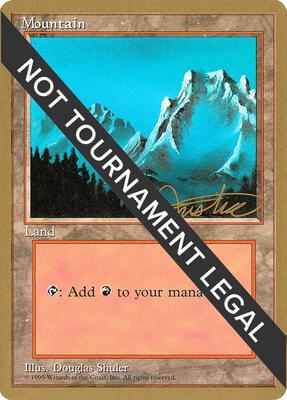 Mountain (B) - 1996 Mark Justice (4ED) card from World Championship Decks