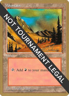 Mountain (C) - 1996 Mark Justice (4ED) card from World Championship Decks