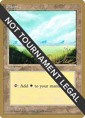 Plains (A) - 1996 Mark Justice (4ED) card from World Championship Decks