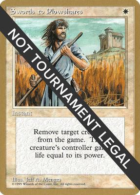 Swords to Plowshares - 1996 Mark Justice (4ED) card from World Championship Decks