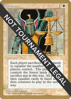 Balance - 1996 Michael Loconto (4ED) card from World Championship Decks