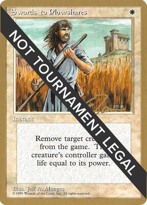 Swords to Plowshares - 1996 Michael Loconto (4ED) card from World Championship Decks