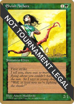 Elvish Archers - 1996 Preston Poulter (4ED) card from World Championship Decks