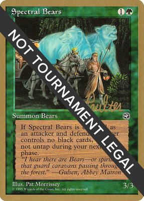 Spectral Bears - 1996 Preston Poulter (HML) card from World Championship Decks