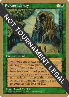 Sylvan Library - 1996 Preston Poulter (4ED) card from World Championship Decks